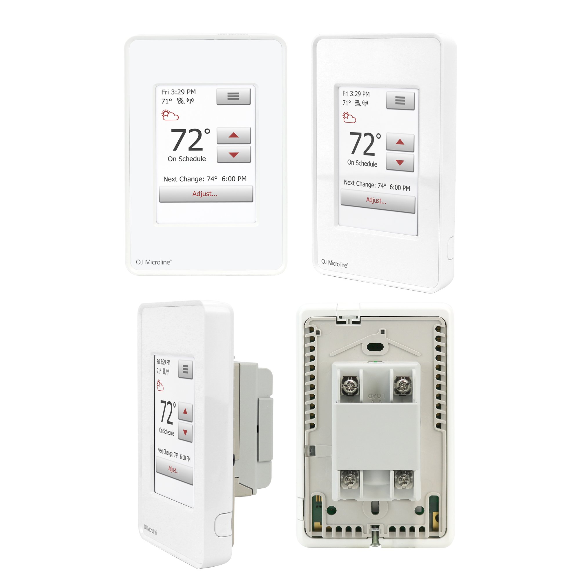 WarmlyYours UWG4-4999 nSpire Touch WiFi Programmable Smart Thermostat, with Touchscreen, Class A GFCI, and Floor Sensor (White)