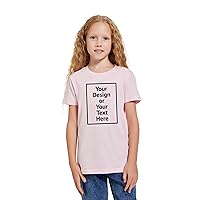 SupaSoft Apparel Kids Personalized Shirt for Boys Girls Youth Custom Tshits 6 to 18 Age Add Your Text Photo Tee
