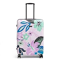 Vera Bradley Women's Hardside Rolling Suitcase Luggage, Island Floral Purple, 26