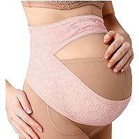 CUSMA Lace Maternity Belt, Pregnancy Support, Abdomen Band, Adjustable Belly Belt for Hip, Pelvic, Lumbar And Lower Back Pain Relief,Pink,L