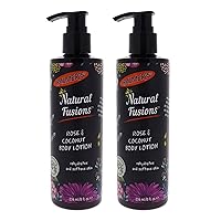 Natural Fusions Rose and Coconut Hand and Body Lotion by Palmers for Unisex - 8 oz Body Lotion - (Pack of 2)