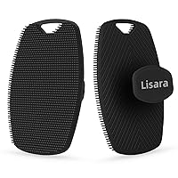 Zomira Soft Exfoliating Body Scrubber Shower Scrubber for Body Cleaning, No-Slip Handle Silicone Shower Brush for All Kinds of Skin, Long-Lasting & Easy to Clean (1pc, Black) 1 PC