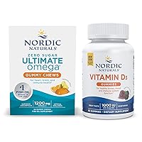 Nordic Naturals Ultimate Cognitive and Bone Density Starter Pack - Ultimate Omega Gummy Chews and Nordic Flora Probiotic Daily