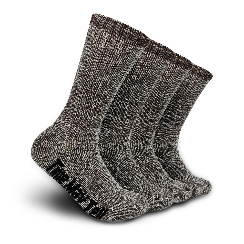 Time May Tell Mens Merino Wool Hiking Cushion Socks Pack (2/4 Pair,6-13 Size)