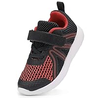 Toddler/Little Kid Boys Girls Lightweight Breathable Sneakers Strap Athletic Tennis Shoes for Running Walking