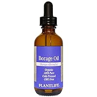 Plantlife Borage Seed Carrier Oil - Cold Pressed, Non-GMO, and Gluten Free Carrier Oils - for Skin, Hair, and Personal Care - 2 oz