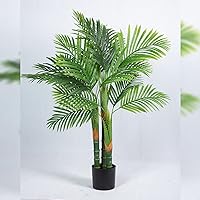 AnTing 4FT Artificial Golden Cane Palm Tree 15Leaves with Pot (Set of 2)