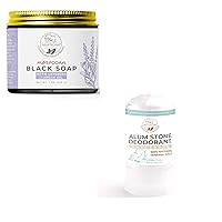 Natural Elephant Lavender Freshness Duo: Black Soap & Deodorant Stick Bundle