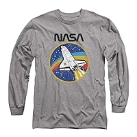 NASA Logo Shuttle Space Longsleeve T Shirt & Stickers (X-Large)