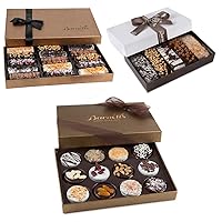 Barnett's Gourmet Chocolate Cookies Gift Basket Bundle, Christmas Holiday Corporate Food Gifts in Elegant Box, Thanksgiving, Halloween, Birthday or Get Well Baskets Ideas