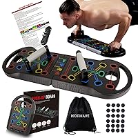 HOTWAVE Push Up Board Fitness, Portable Foldable 20 in 1 Push Up Bar at Home Gym, Pushup Handles for Floor. Professional Strength Training Equipment For Man and Women,Patent Pending
