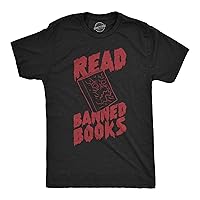 Mens Read Banned Books Funny T Shirt Awesome Reading Lovers Graphic Tee