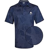 Tattoo Golf Men's Rogue Performance Cool-Stretch Golf Shirt, Navy, Large