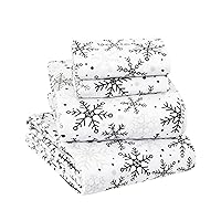 Sleepdown 100% Cotton Flannel Sheets Queen Size - Super Soft, Heavyweight, Double Brushed, Anti-Pill Flannel Queen Sheets - 16
