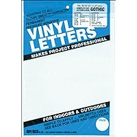 Duro Decal Permanent Adhesive Vinyl Letters & Numbers: 1/2