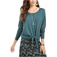 Style & Co. Womens Tie-Front Pullover Sweater