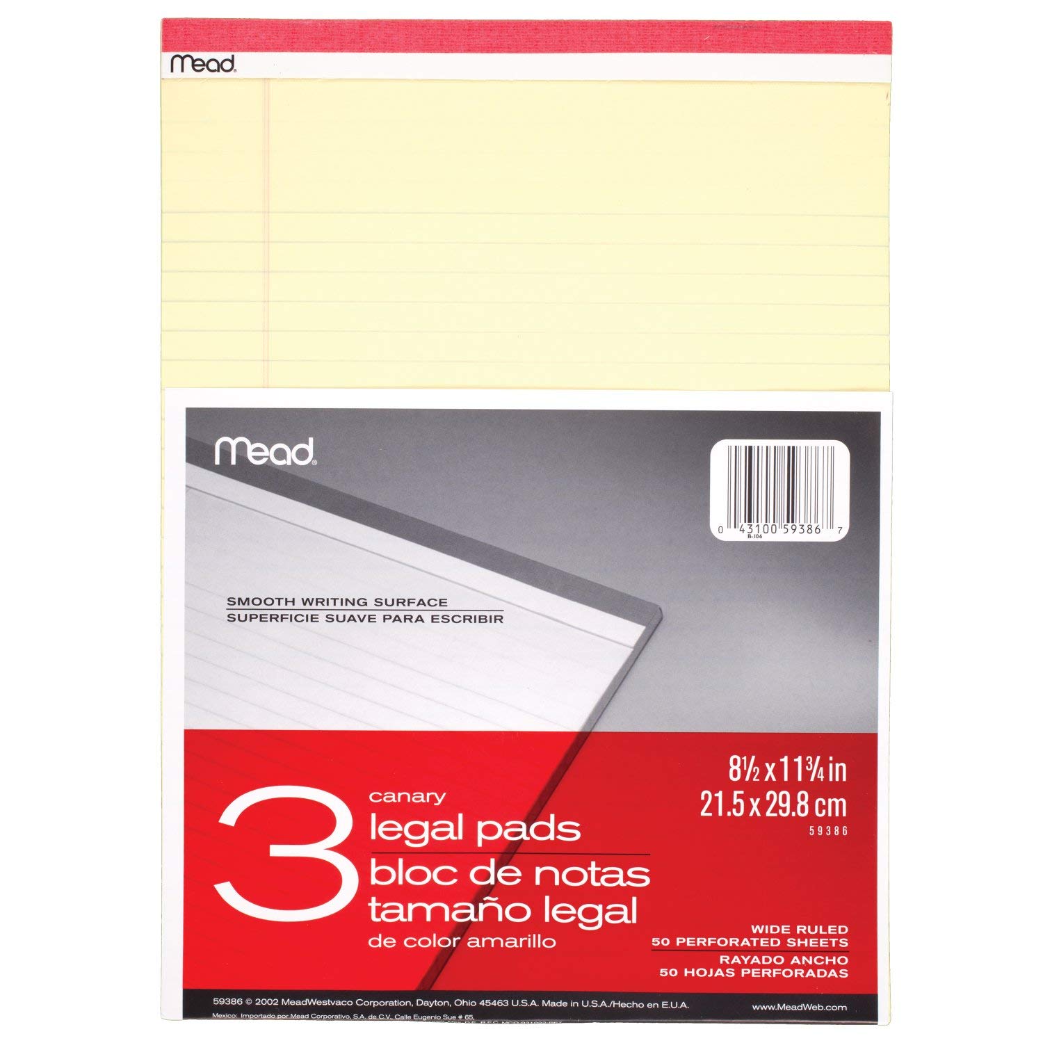 Mua Mead Legal Pad Writing Pads, Wide Ruled, Great for Use as Home Office  Supplies, Memo Pads, Note Pads, or Steno Pads, 8-1/2