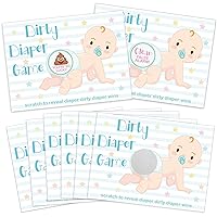 60 Pieces Baby Shower Scratch off Cards Funny Raffle Cards Baby Shower Party Games Decorations Cute Activity for Baby Shower Activity and Idea for Boy Girl