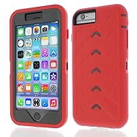 Apple iPhone 6 Drop Tech Royal Red Grey Gumdrop Cases Silicone Rugged Shock Absorbing Protective Dual Layer Cover Case