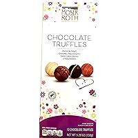 Moser Chocolate Truffles, Roth Privat Chocolatiers, Assorted Flavors - White Passion Fruit, Milk Caramel Macchiato, Dark Chocolate, Strawberry - 12 Ct 1 Box - Mother's Day Gift