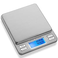 Smart Weigh Digital Pro Pocket Scale 500g x 0.01 grams,Jewelry Scale, Coffee Scale, Food Scale with Tare, Hold and PCS function, 2 Lids Included, Back-Lit LCD Display