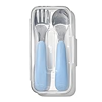 OXO Tot On-The-Go Fork and Spoon Set - Dusk