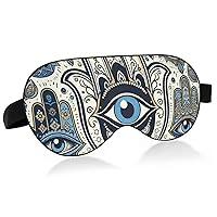 Unisex Sleep Eye Mask Blue-Turkish-Eyes-Hand Night Sleeping Mask Comfortable Eye Sleep Shade Cover