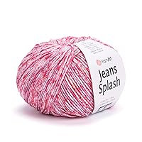 YarnArt Jeans Splash - Variegated Sport Yarn 55% Cotton 45% Acrylic 1 Skein/Ball 50 gr 174 yds Cotton Yarn Knitting Yarn Soft Yarn amigurumi Cotton Yarn (941)
