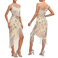 Holiday Dresses for Women Party Sexy Dress Fashion Solid Color Sequin Fringe Dress New Years Eve Dress