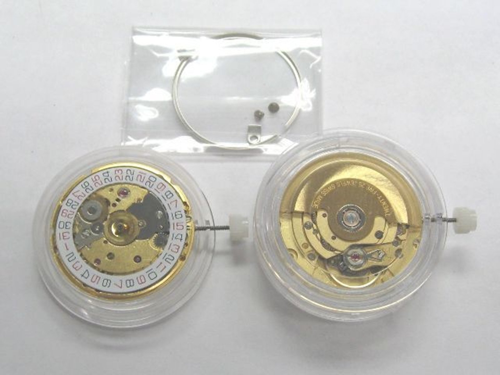 Ewatchparts Genuine Compatible with ETA 2824-2 Automatic Watch Movement 25 Jewel Date @3 Gold New Swiss Made