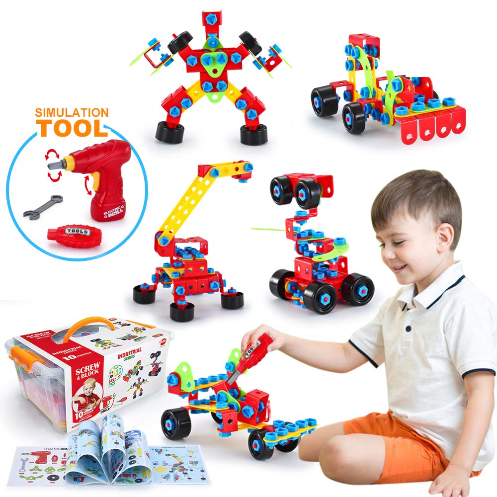 VATOS Car Toys, STEM Toys 552 Piece Creative Construction Engineering Learning Cars Set Toy for 3 4 5 6 7 8+ Year Old Boys & Girls Kids Best Gift | Take-A-Part Building Blocks