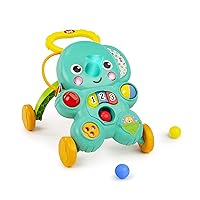 Bright Starts Stroll 'n Roll 2-in-1-Ball Play Walker - Elephant with Lights and Music, Unisex, 6 Months+