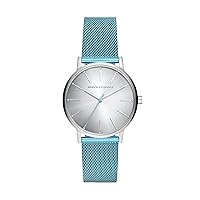 Armani Exchange A|X Women's Three-Hand Blue Stainless Steel Mesh Watch (Model: AX5599)