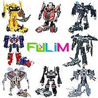 8 Pcs Mini Car Robot Toys, 3.5-inch Small Hero Action Figures, Birthday Favors Toys for Kids Age 5 and up.