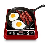 9148 1300-watt Induction Cooktop Compatible with Induction Cookware, Red