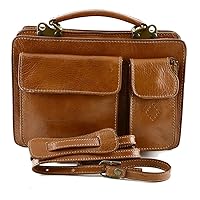Genuine Leather Business Bag Mod. Mini Color Honey