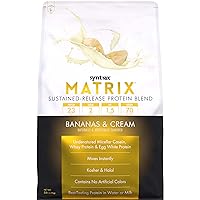 Syntrax Nutrition Matrix Protein Powder, Sustained-Release Protein Blend, Bananas and Cream, 5 lbs