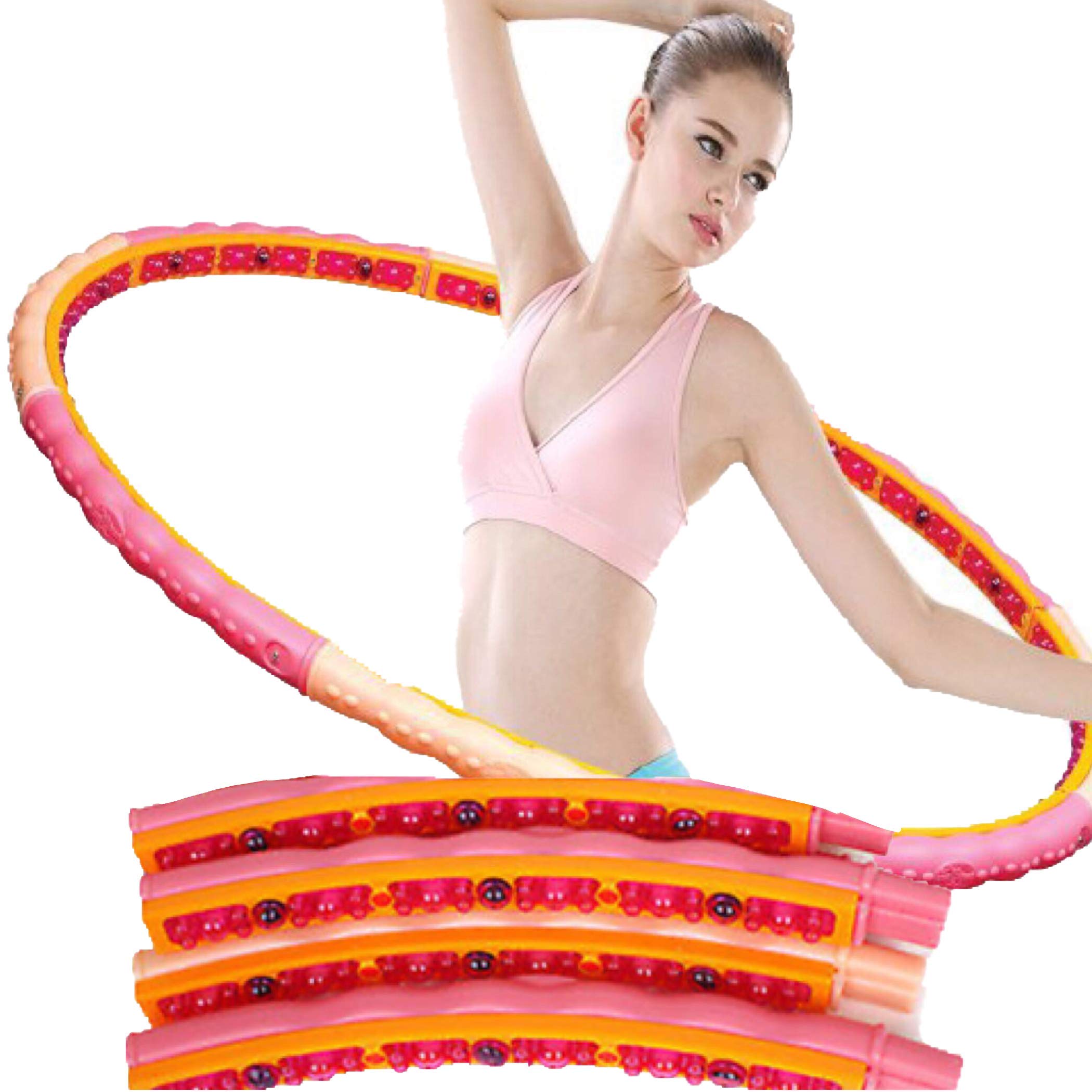 HealthHoop - Korean Hoop for Adult Weight Loss ,Weighted Hoop Dynamic Magnetic Therapy Massage, Exercise Hoop Hula-up Slim Body,Fitness Hula-up Hea...