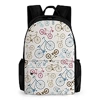Bicycle Bikes 17 Inch Laptop Backpack Large Capacity Daypack Travel Shoulder Bag for Men&Women