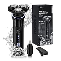 Electric Razor for Men, Electric Shavers for Men, High Power 9800 RPM, Rechargeable 3D Rotary Men's Electric Shaver, Dry/Wet Mens Shaver, Mens Razor for Shaving Gifts for Boyfriend, Husband, Dad