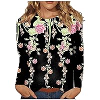 Shirt for Women Long Sleeve Shirts for Women Cute Print Graphic Tees Blouses Casual Plus Size Basic Tops Pullover