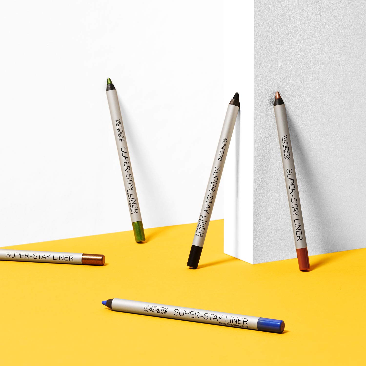 Wunder2 SUPERSTAY Makeup Eyeliner Pencil, Long Lasting Waterproof Eye Liner, 1.2 Gram, Metallic White Gold (Pack of 2)