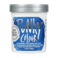 Punky Atlantic Blue Semi Permanent Conditioning Hair Color, Vegan, PPD and Paraben Free, lasts up to 35 washes, 3.5oz