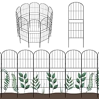 OUSHENG Decorative Garden Fence Fencing 10 Pack, 36in (H) x 10.8ft (L) Rustproof Metal Wire Panel Border Animal Barrier for Dog, Flower Edging for Yard Landscape Patio Outdoor Decor, Arched