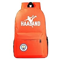 Youth Erling Haaland Graphic Knapsack Football Fans Canvas Bagpack Classic Wear Resistant Student Book Bag