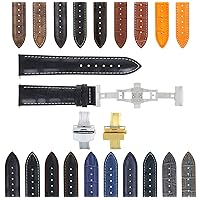 17-24mm Leather Band Strap Deployment Clasp Compatible with Fossil
