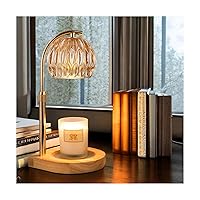 Elegant Glass Scent Candle Warmer Lamp - Dimmable, Cozy Home Decoration，Gift on Nightstand for Candle Lover, Evenly Melt Jar Candle Wax Elevating Your Wonderful Bedroom Ambiance. (Gold)