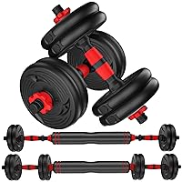 Adjustable Dumbbells Weights Set 20lbs/33lbs/44lbs for Indoor Workout Dumbbell Weight Barbell Perfect for Bodybuilding Fitness Lifting Training Home Gym Equipment