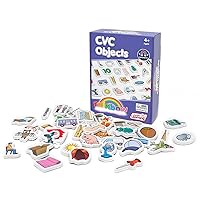 Junior Learning Rainbow CVC Objects Magnetic Foam Set, 40 Pieces, Ages 4-5, Phonics, Pre K-K