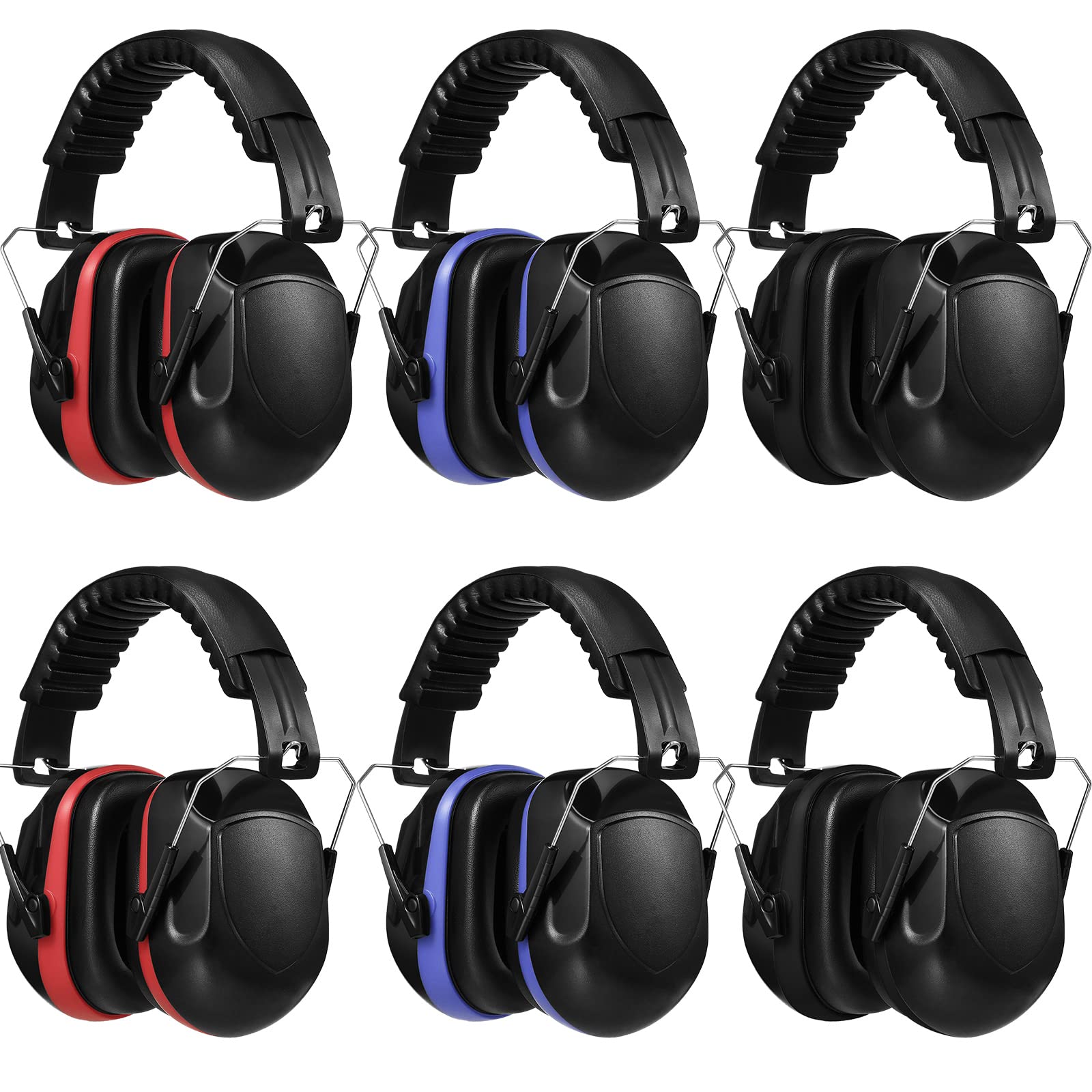 Yunsailing 6 Pcs Nrr 28db Ear Protection Lightweight Foldable Hearing Protection Ear Muffs for Noise Reduction Soundproof